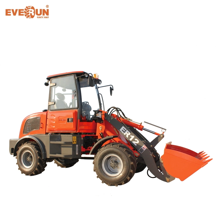 Everun 2019 Farm Machinery 1.2 Ton Mini Wheel Loader with Euroiii Engine