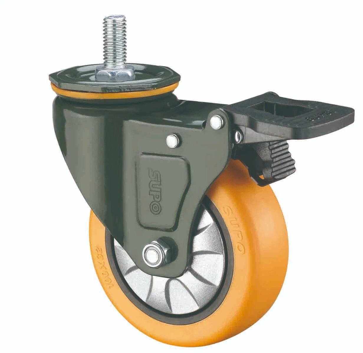 Supo Castor Medical Caster Industrial Wheel Swivel Thread Plate Caster for Equipment