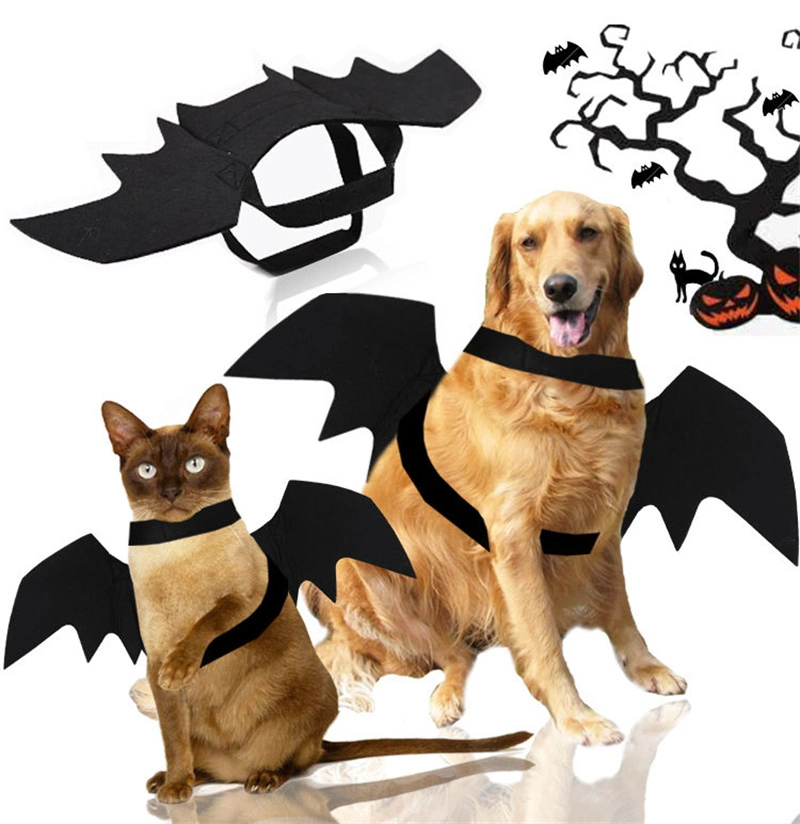 Accessoires pour chien Ropa Perro Halloween Costume Pet Cosplay Costume Vêtements Vêtements d'aile Bat PET pour les petites moyennes et grandes chien et chat