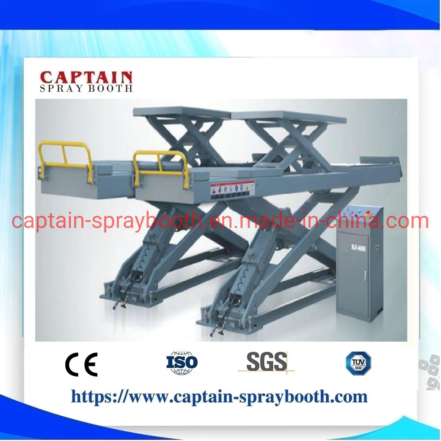 3.5 T Large Scissor Car Lift Underground Type, Wheel Alignment