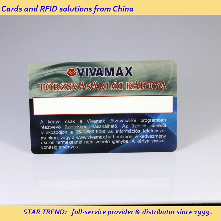 PVC Cr80 Contact RFID carte IC4442 FM pour la loyauté et de l'adhésion