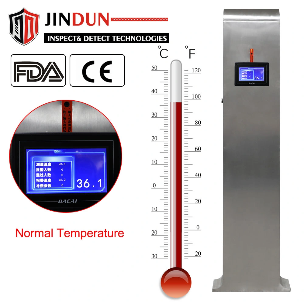 Factory Digital Human Body Stand up Auto Indoor Infrared Thermometer