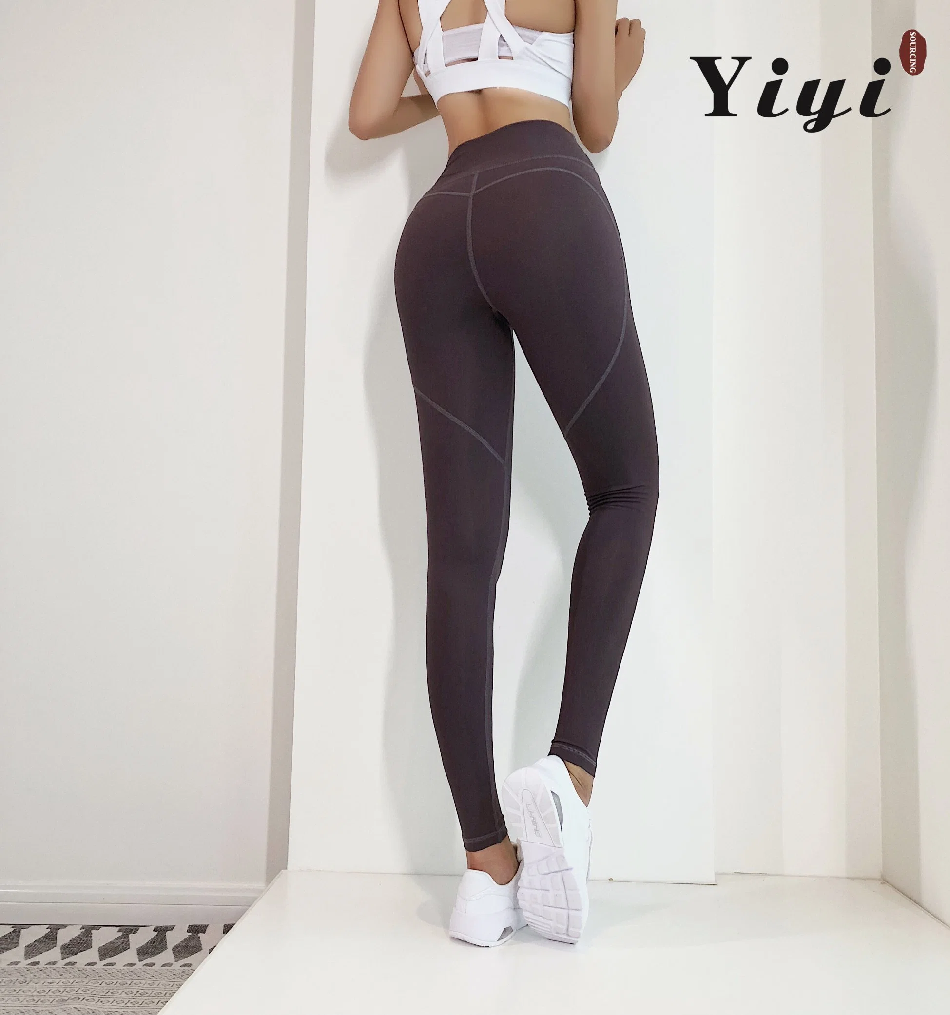 Logotipo personalizado la mujer perfecta Butt deporte de levantamiento de renegociación de la ejecución de cintura alta Gym Fitness Trainer pantalones de yoga