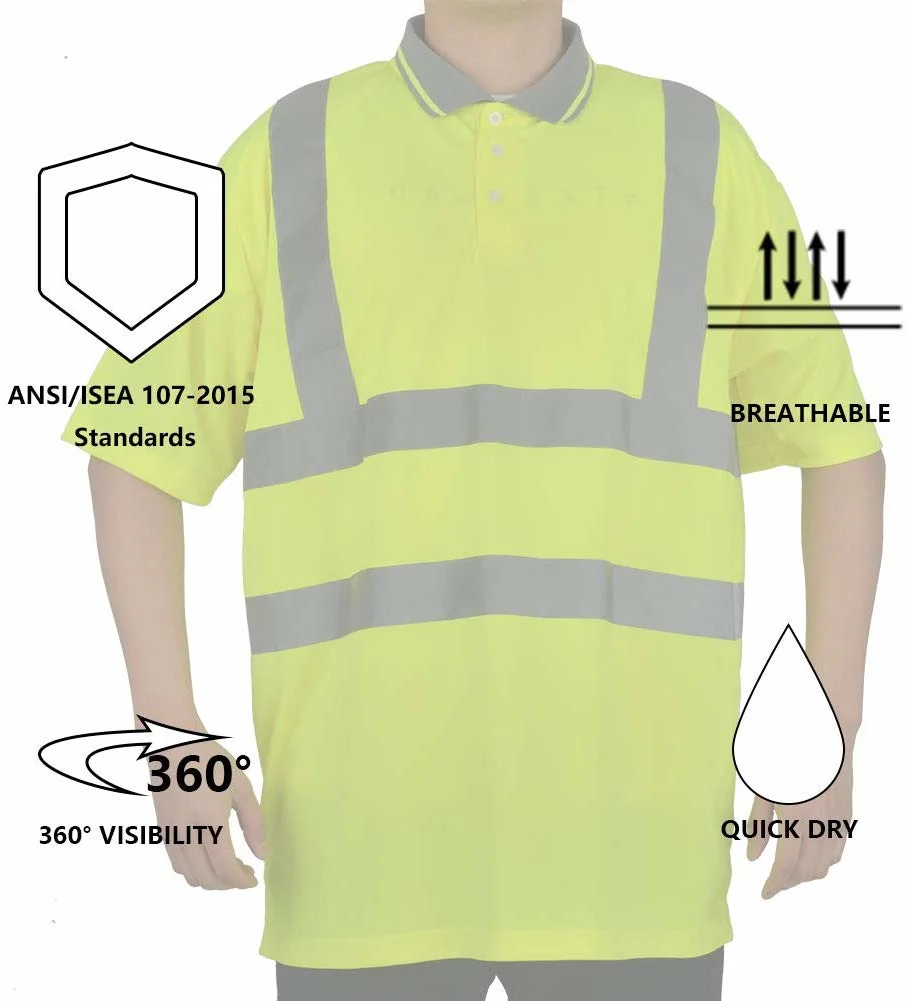 Safety Men Clothing Workwear High Visibility Polo Shirts