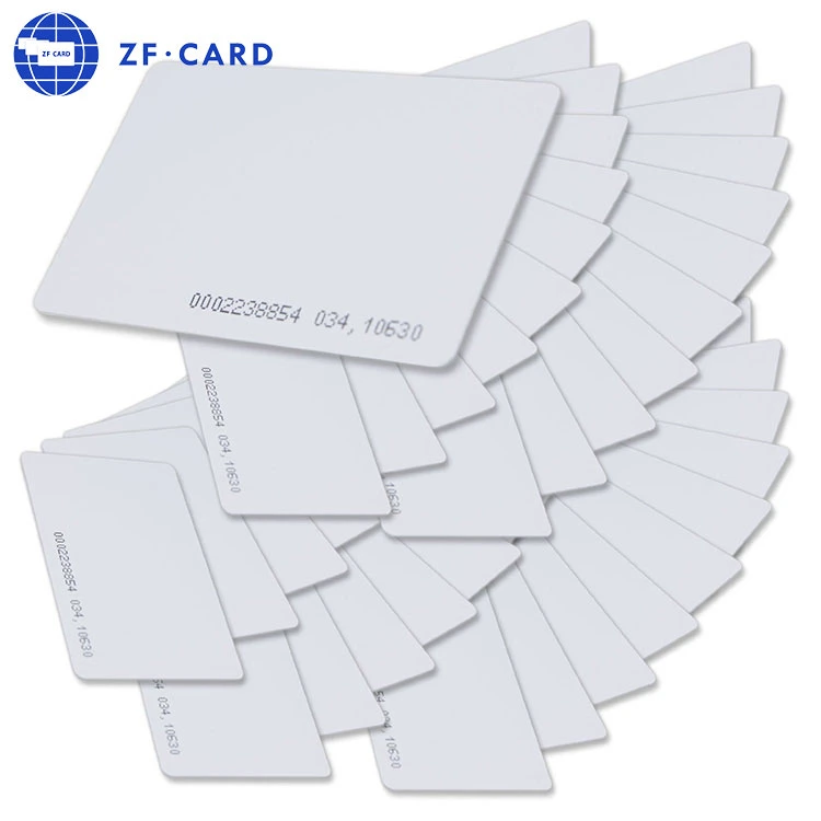 PVC ISO Blank White Clamshell Card 125kHz Em Chip