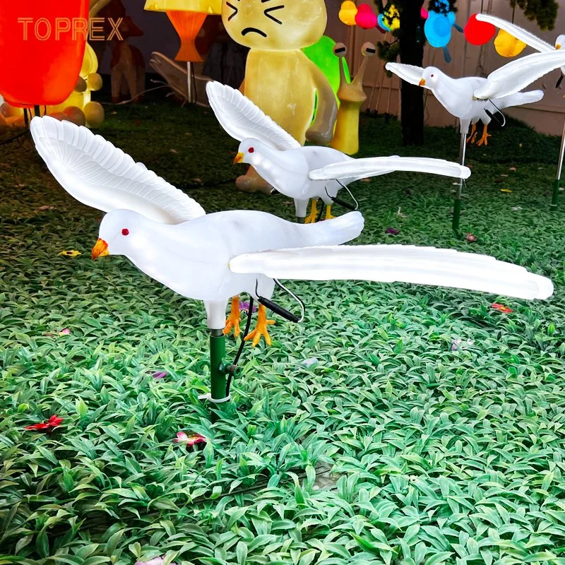 Environmentally Friendly Holiday Decorations Dynamic Flying Bird of Peace Lights