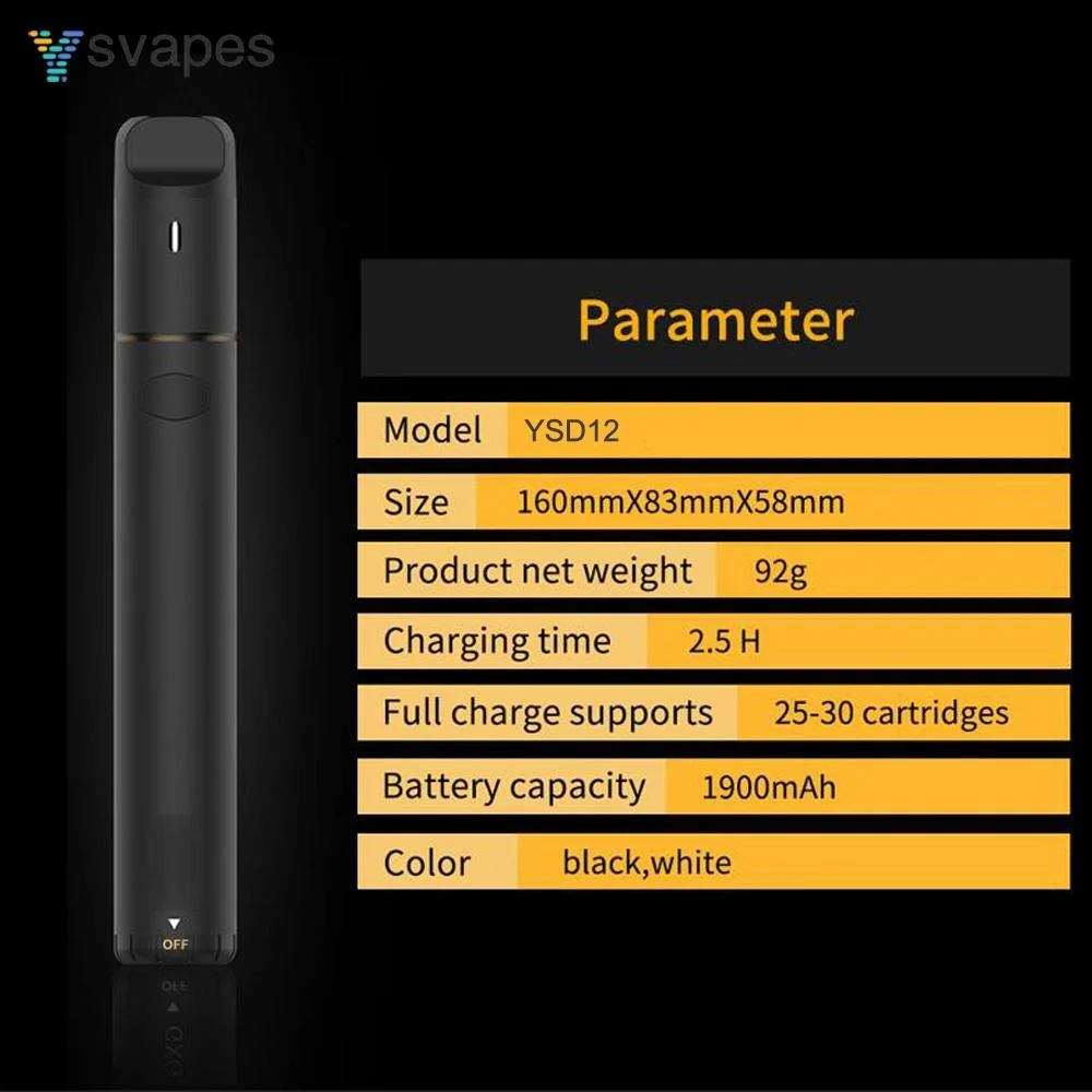 Ordinateur de poche Vape Nice 1900mAh Kit de démarrage à température réglable avec une cartouche