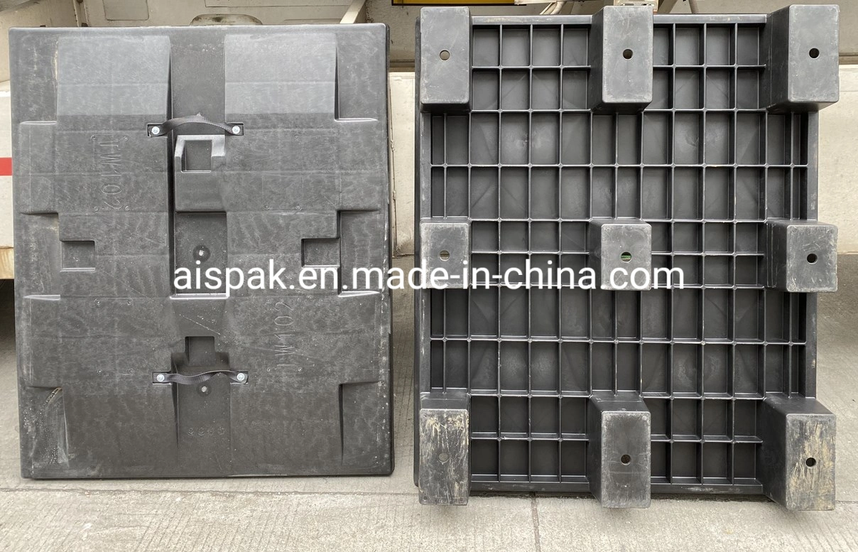 Folding Plastic Bulk Container with Die Casting Lid and Pallet