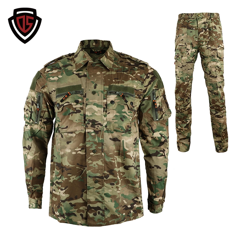 Double Safe Military Police Style Combat Tactical Camouflage Outdoor Breathable Military Clothing Army Uniform