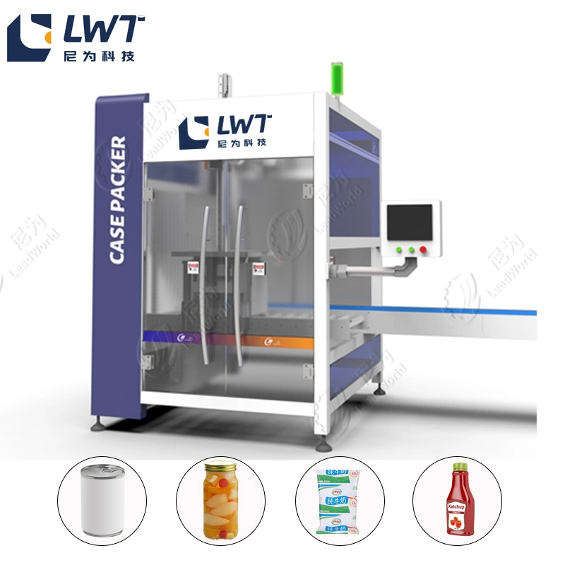 Envoltura automática de botellas alrededor de la caja de cartón embalaje sellado de embalaje Máquina