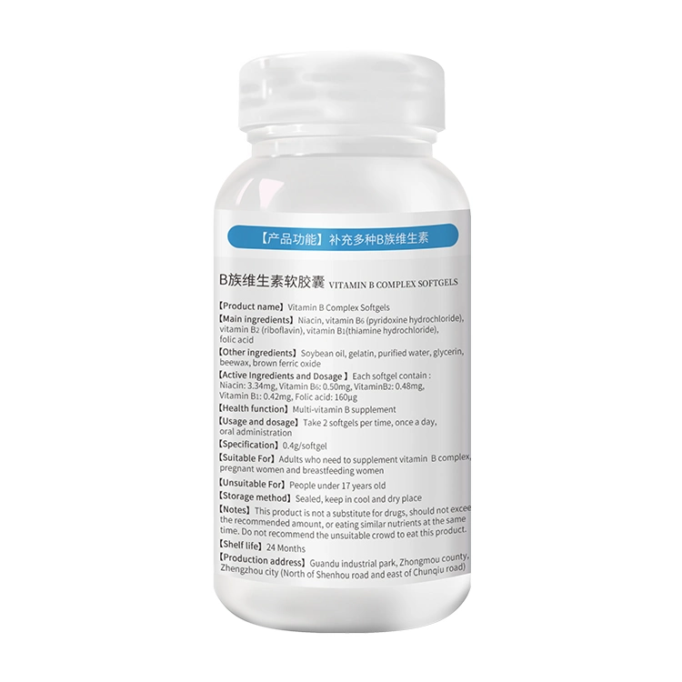 ملحق الصحة المعتمد من GMP Vitamin B Complex Softgels/Vitamin B Capsules