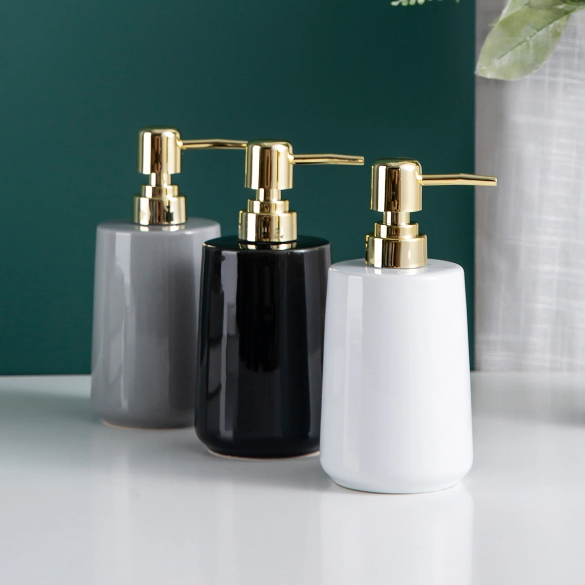 Ceramic Hand Sanitizer Shampoo Lotion Press Bottle by Kinpack