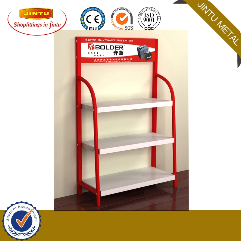 Retail Trade Show Peg Board Floor Hanging Hardware Tools Produce Display Stand Shelves with Hooks/Display Shelf/Display Rack