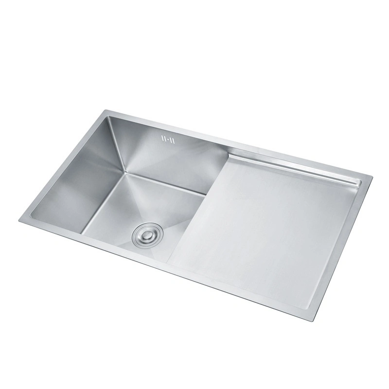 Handmade Basin Kitchen Sink Wash Basin Stainless Steel Sink Single Bowl with Plate Sink Kitchen Sink