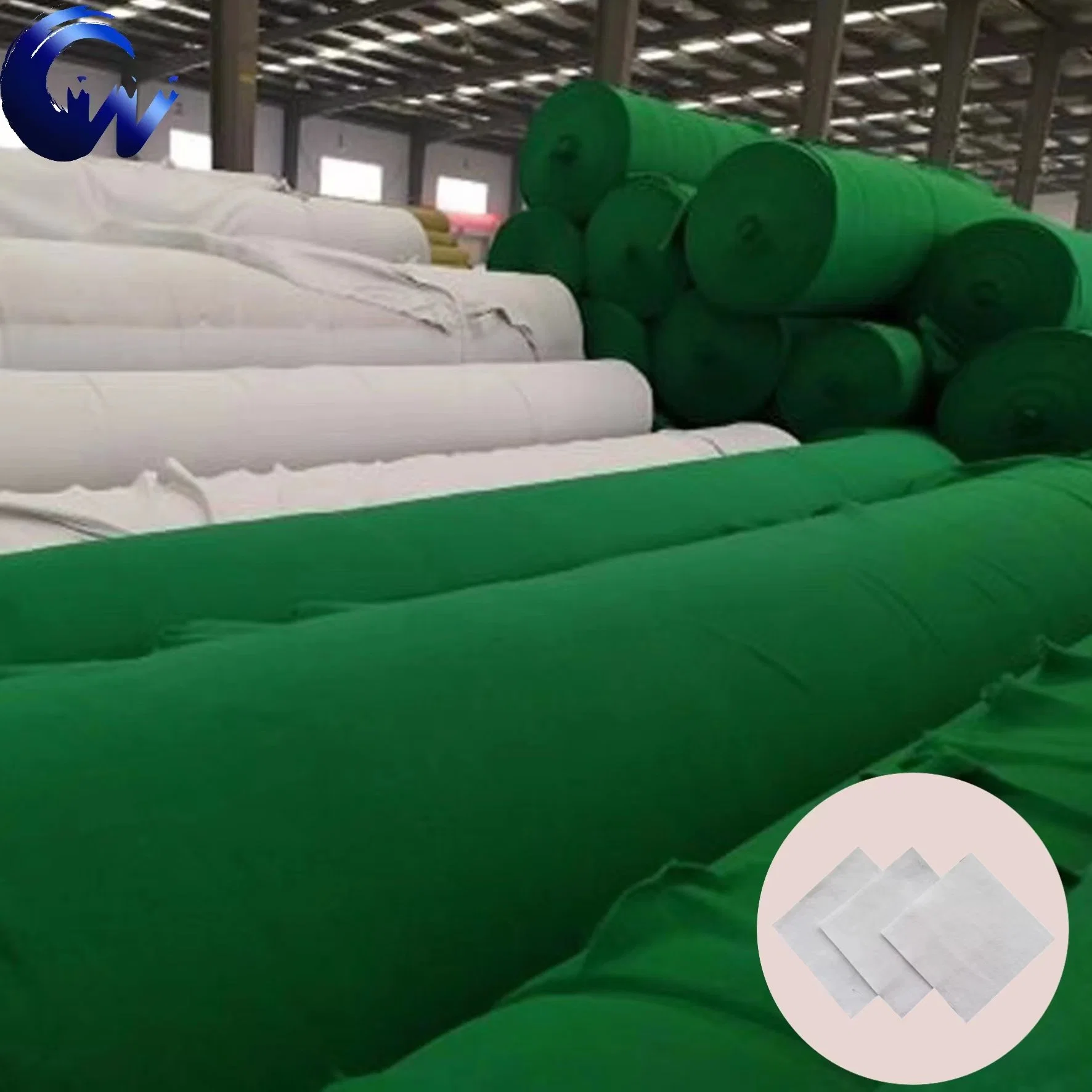 Nonwoven Geotextile PP/Pet Staple Fiber Fabric for Philippines Road