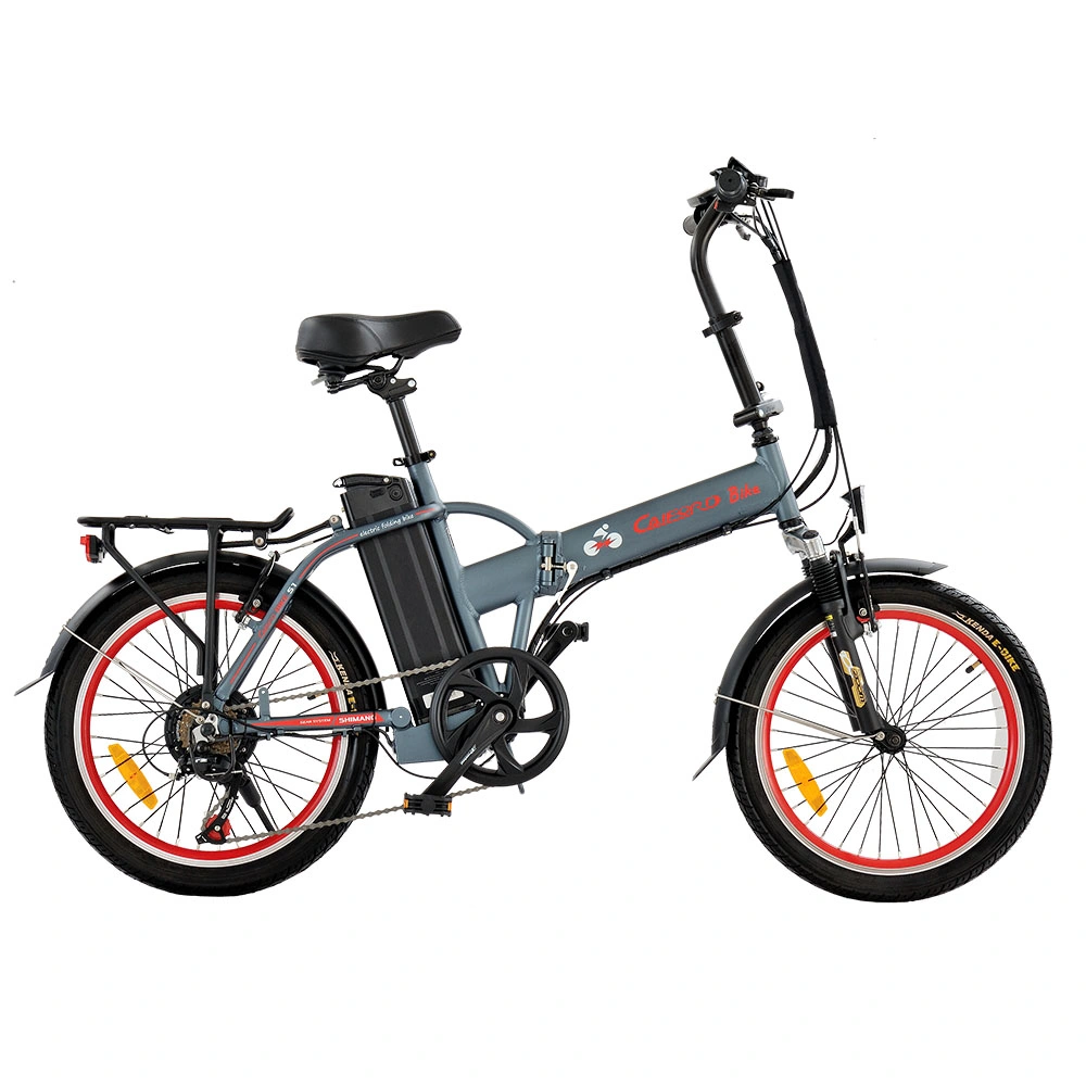 20inch Ebike Electrical Folding Bicycle Motor Mini Pocket Electric Moped Sepeda Listrik 100-240V on an Outing with Comfort Seat