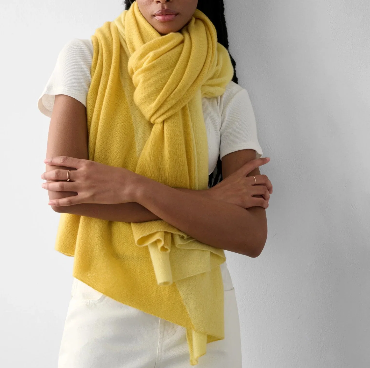 Sustainable Cashmere Knitted Ladies Fashion Warp Scarf Blanket Shawl Apparel Accessories