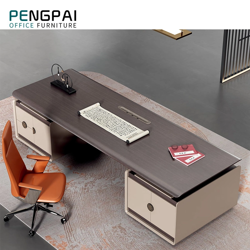 Executive Table L Form moderner CEO Office Desk Boss luxuriös Schreibtisch