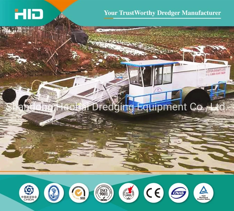 HID Aquatic Weed Harvester Water Hyacinth Collecting Boat/Ship/Vessel Garbage Salvage Weed Cutting Machine Equipment Water Cleaning Boat Plant Harvester