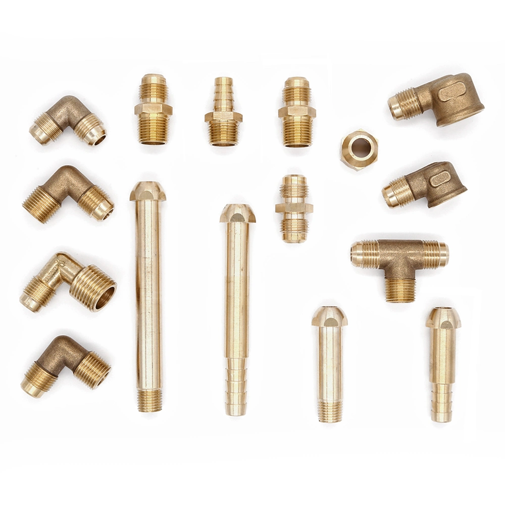 Brass Copper Tube Connectors for Gas Use with NPT Thread Flare Head