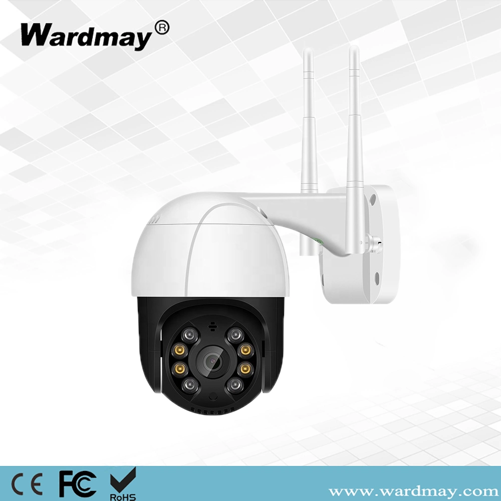 2MP Wireless WiFi PTZ CCTV IP Camera System with Alarm Lamp