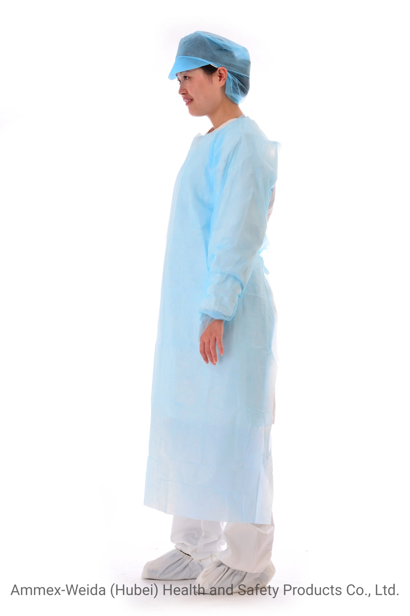 Use for Hospital Disposable Medical Use CPE Gown with Long Sleeves and Thumb Cuffs for Hospital