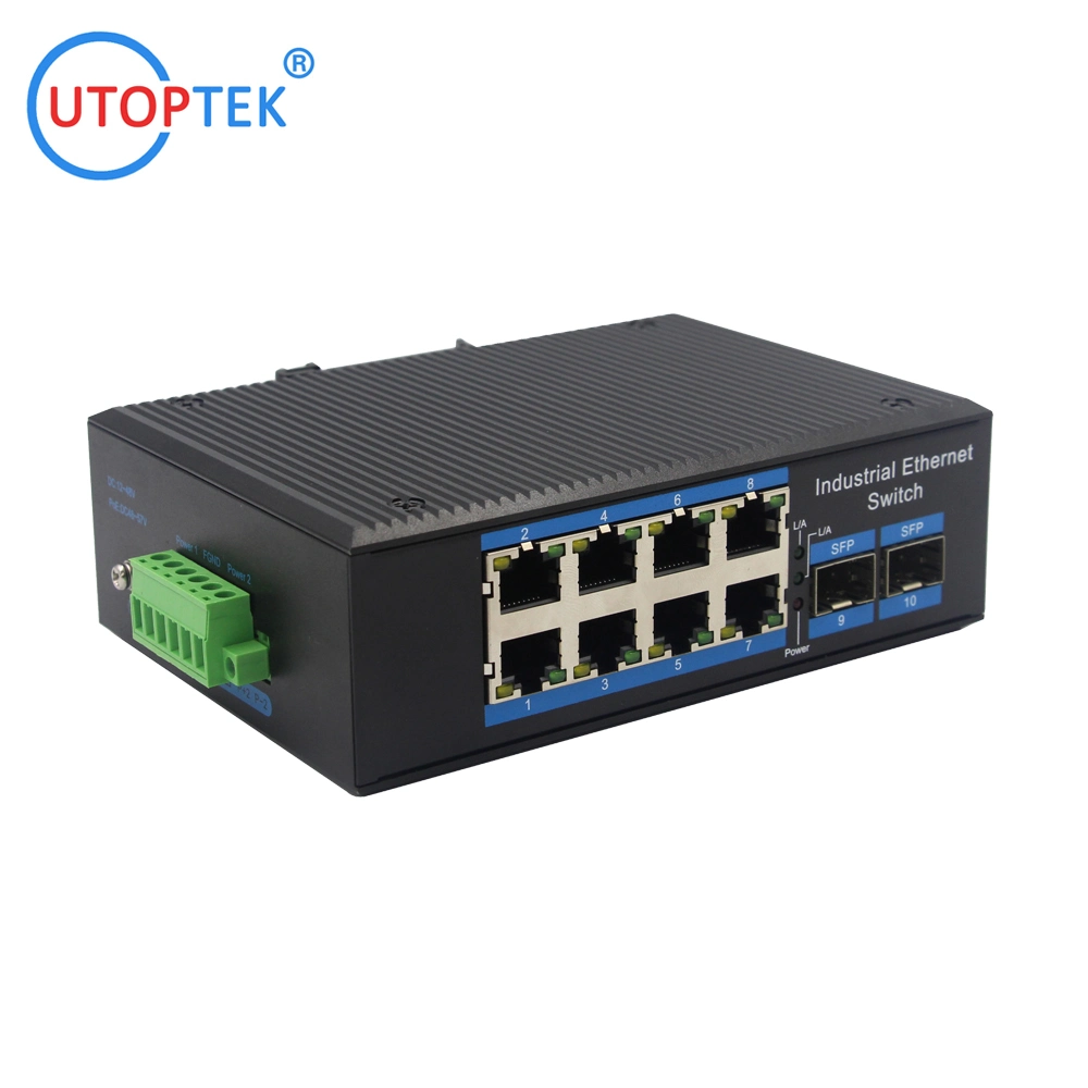 Meilleur prix Usine Utoptek 4 8 16 24 48 Port Commutateur Poe Commutateur Ethernet Industriel Commutateur Poe Gigabit