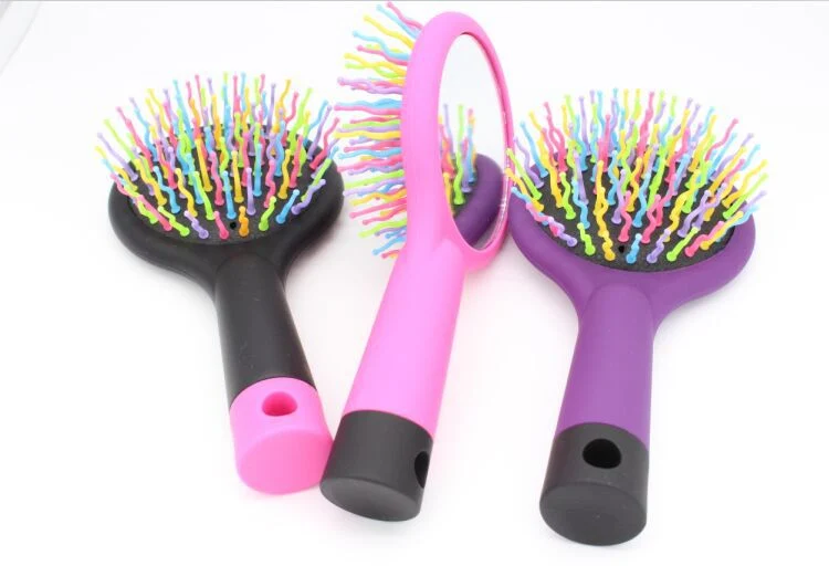 Hot Sale Customized Rainbow Eco-Friendly Wheat Straw Travel Carry Hair Comb