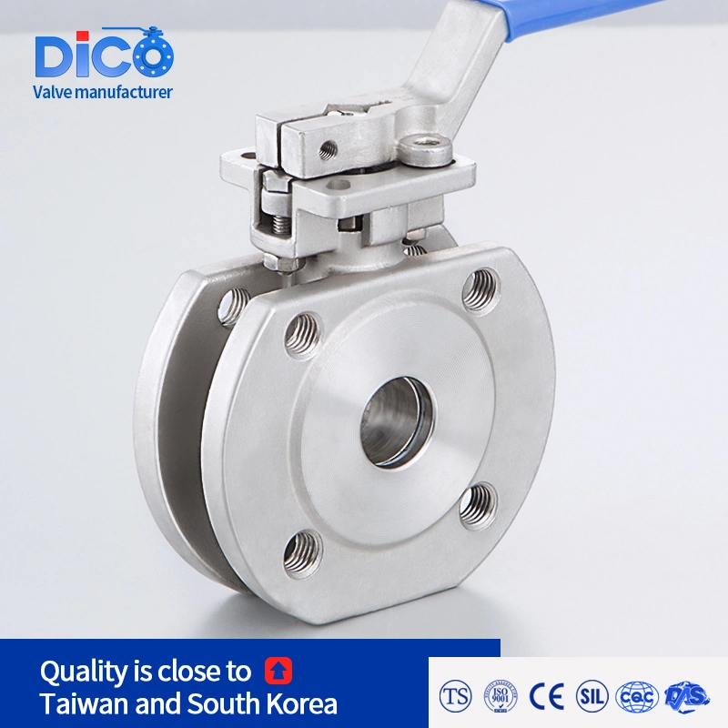 Industrial Equipment &amp; Components DIN Pn16 with ISO5211 Mounted Pad 1PC Wafer Flange Ball Valve