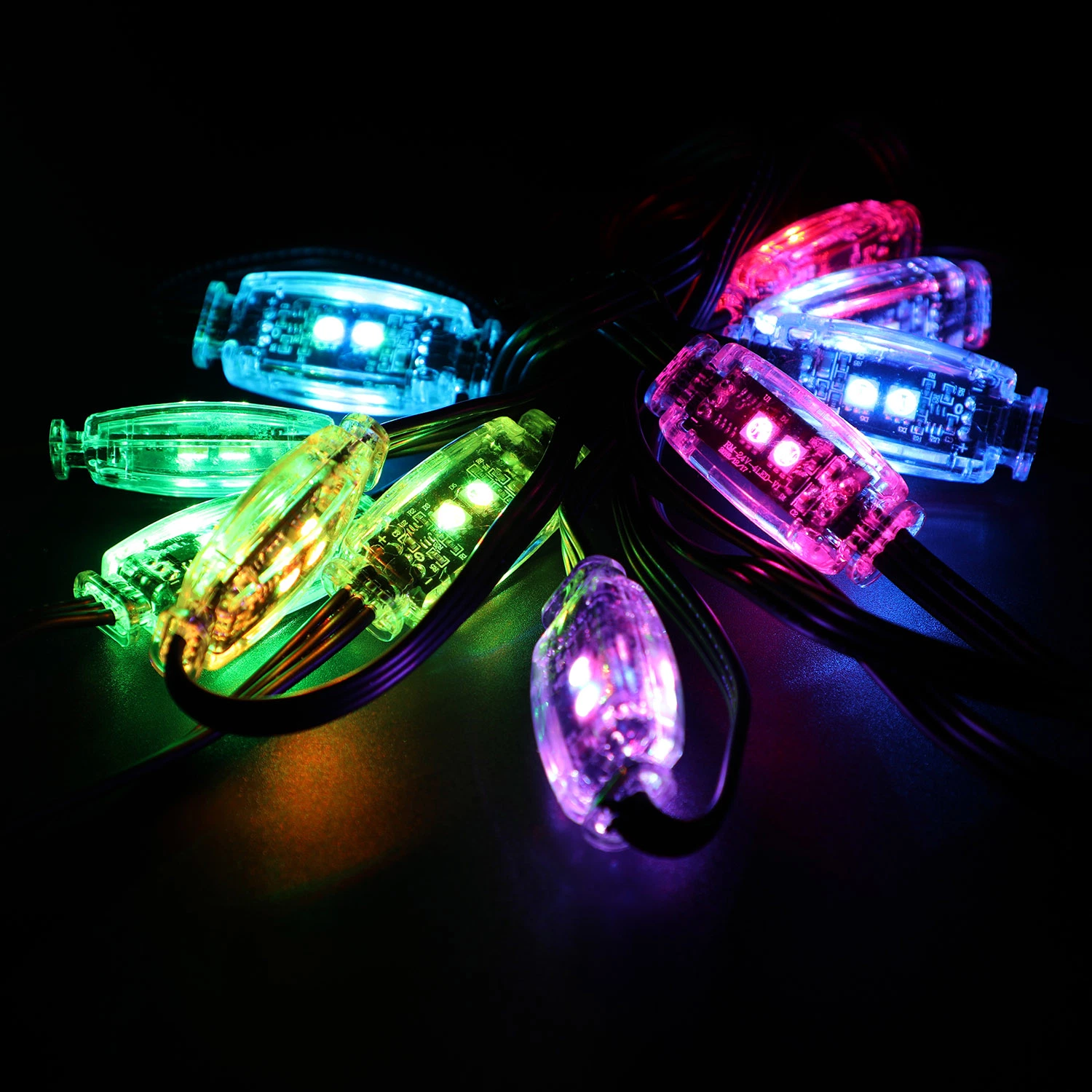 24V RGB Pebble Light LED Curtain Light for Perimeter House