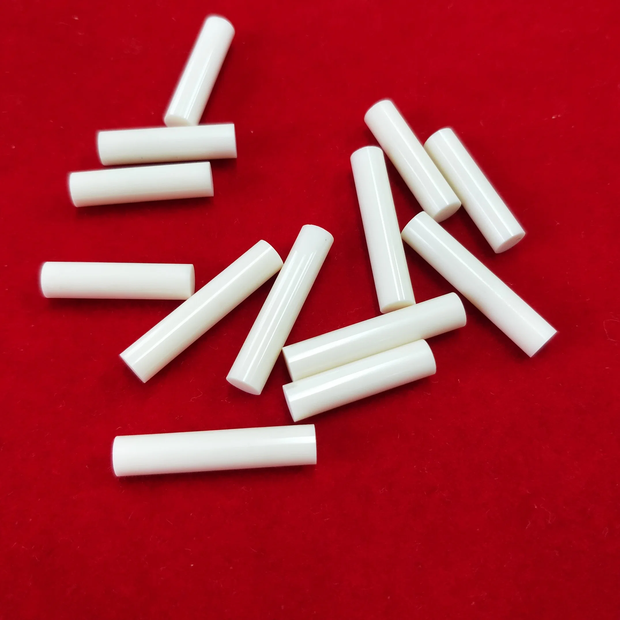 Wear Resistance White Glazed 99% Alumina Ceramic Electrical Insulation Rod for Positon in Stock