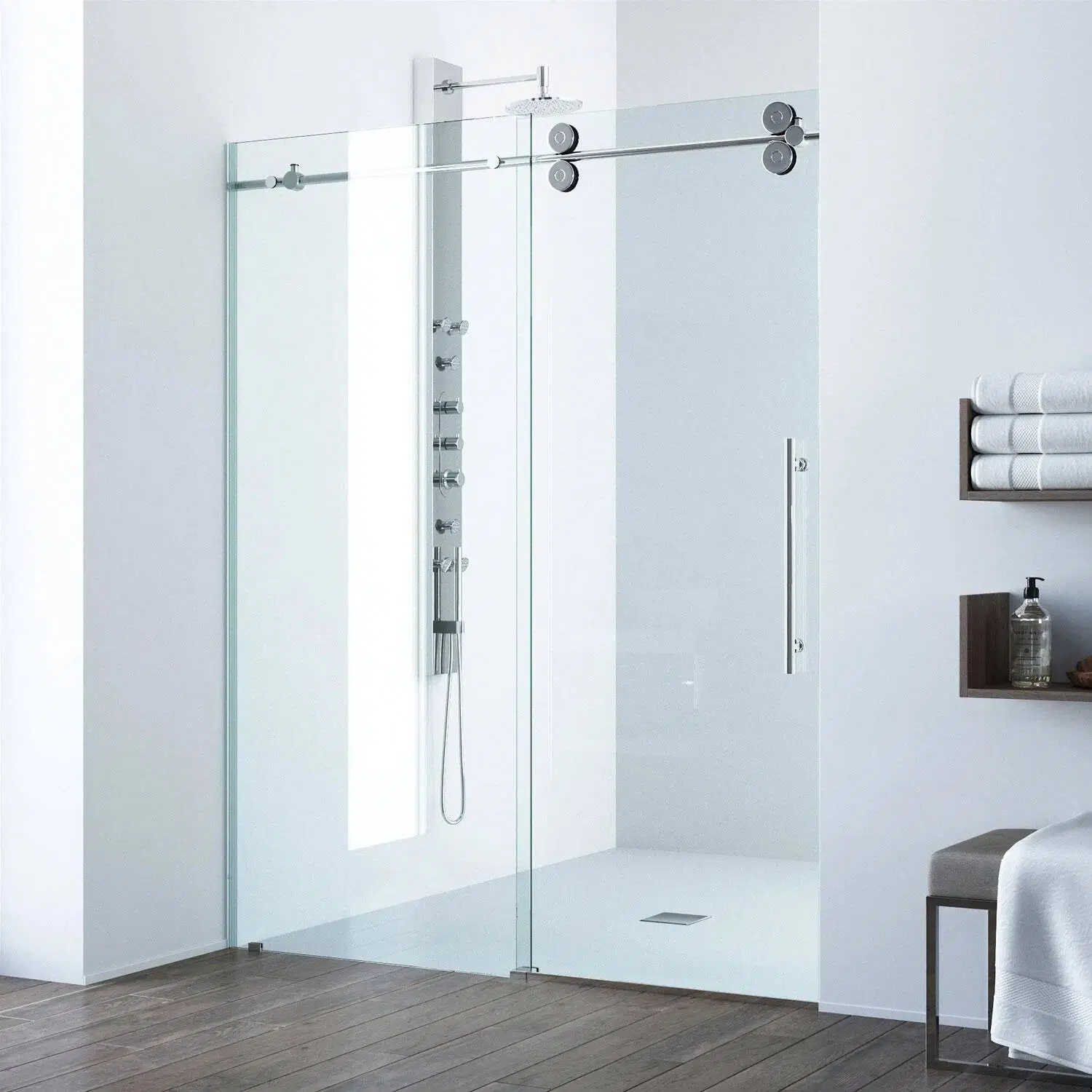 Home Decorative Clear Extra Clear Customized Size Shower Door Tempered Glass Sheet