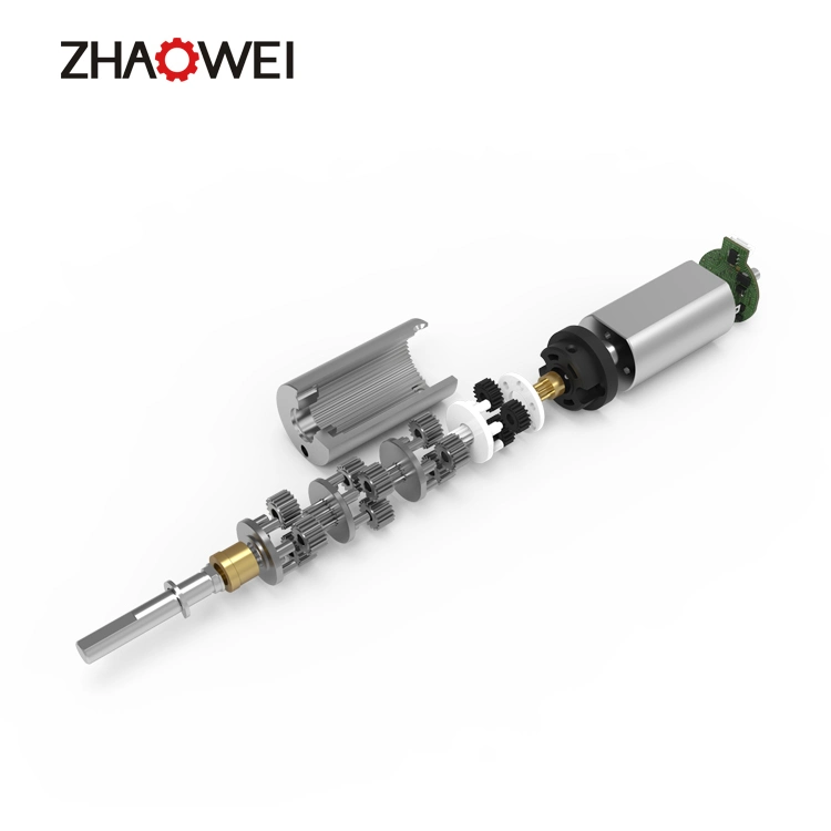 MD012012-24 Zhaowei 313rpm 1kg. Cm de alto par a bajo régimen de 12 mm de reductor de engranajes micro motor dc sin escobillas