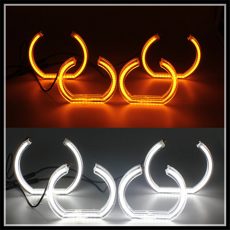 Sequential RGBW Crystal Angel Eyes LED Halo Rings for BMW E90