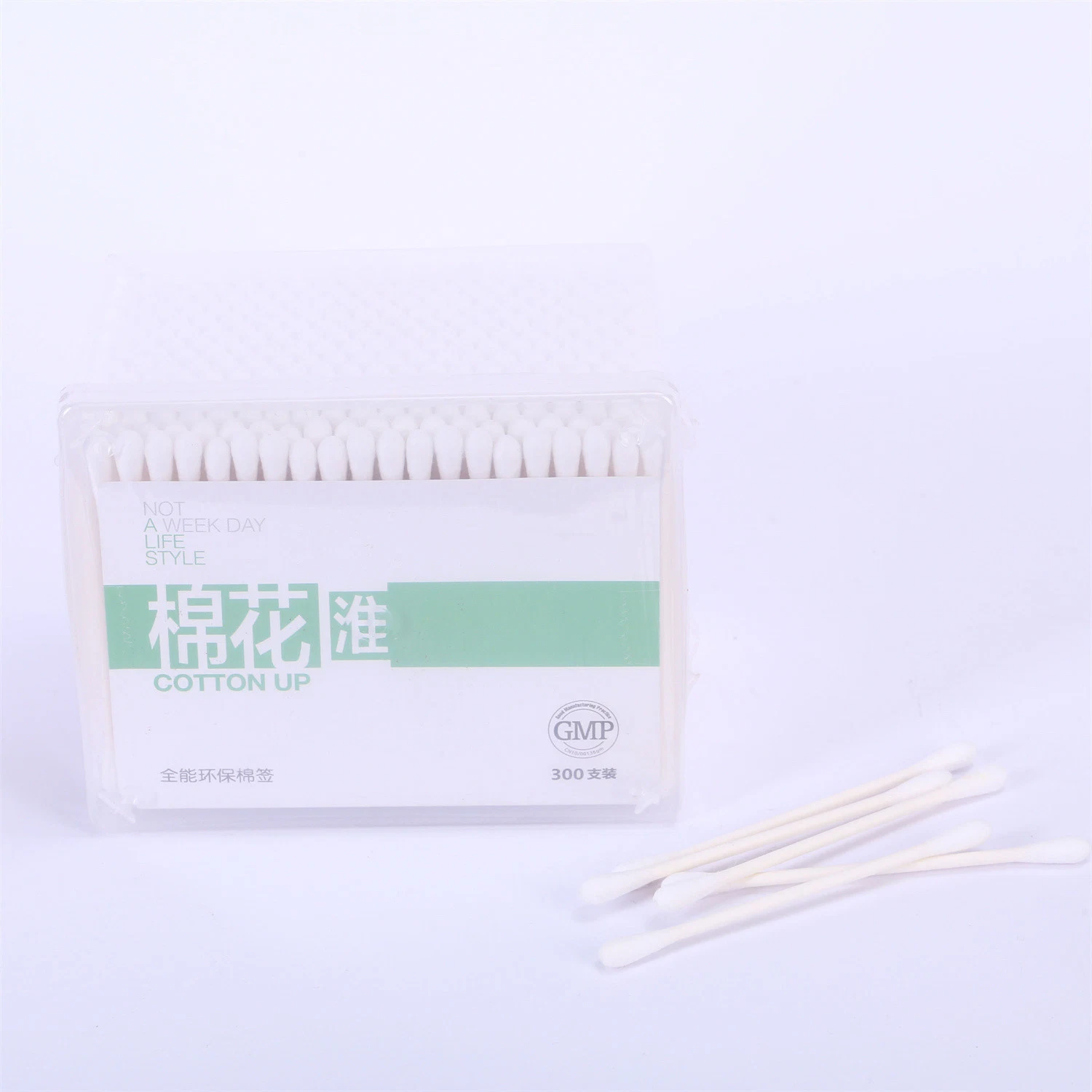 Double Head Cleaning Stick Ear Cotton Bud Long Paper Stick Cleaning Q Tips Cotton Swab in Square Box