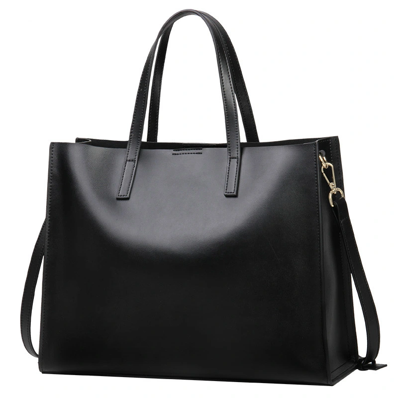 Large New Arrival Waterproof Smooth PU Large Capactity Women Commute Travel Laptop Handbag