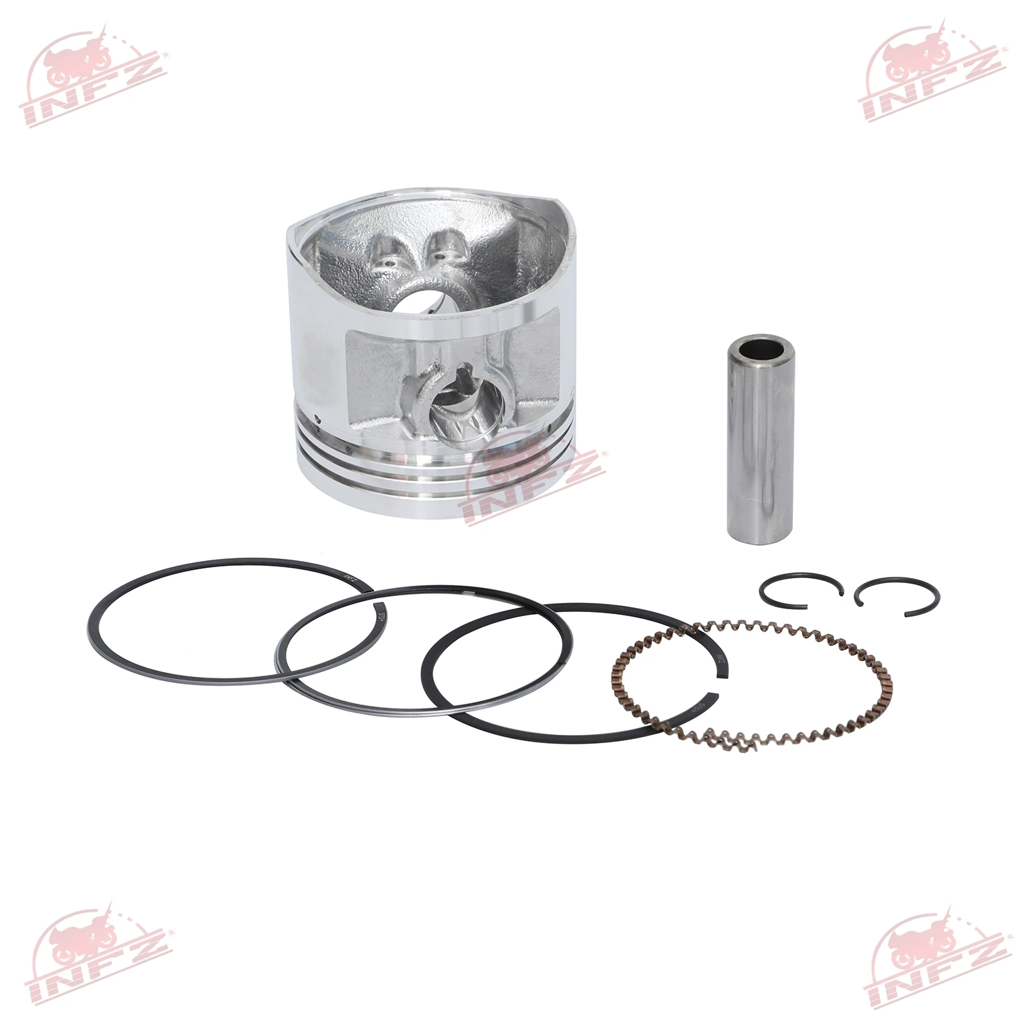 Infz High quality/High cost performance  Motorcycle Engine Spare Parts Cylinder Piston Ring Kit Piston Set for Cg125 56.50mm Cg150 62mm Cg200 63.50mm 125cc 150cc 200cc