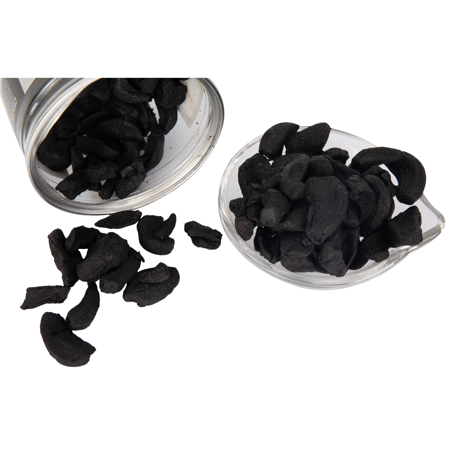 Peeled Multi-Cloves and Single Clove Black Garlic in Can Packing