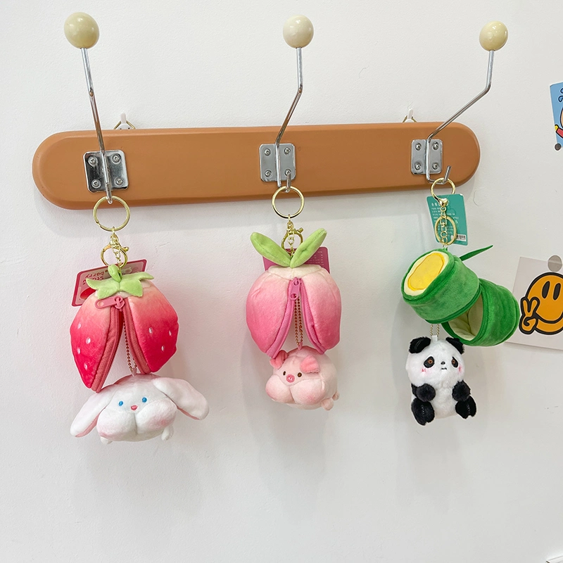 Stuffed Toy Wholesale/Supplier Plush Doll Toy Key Chain Fruit Transformed Animal Series Keychain