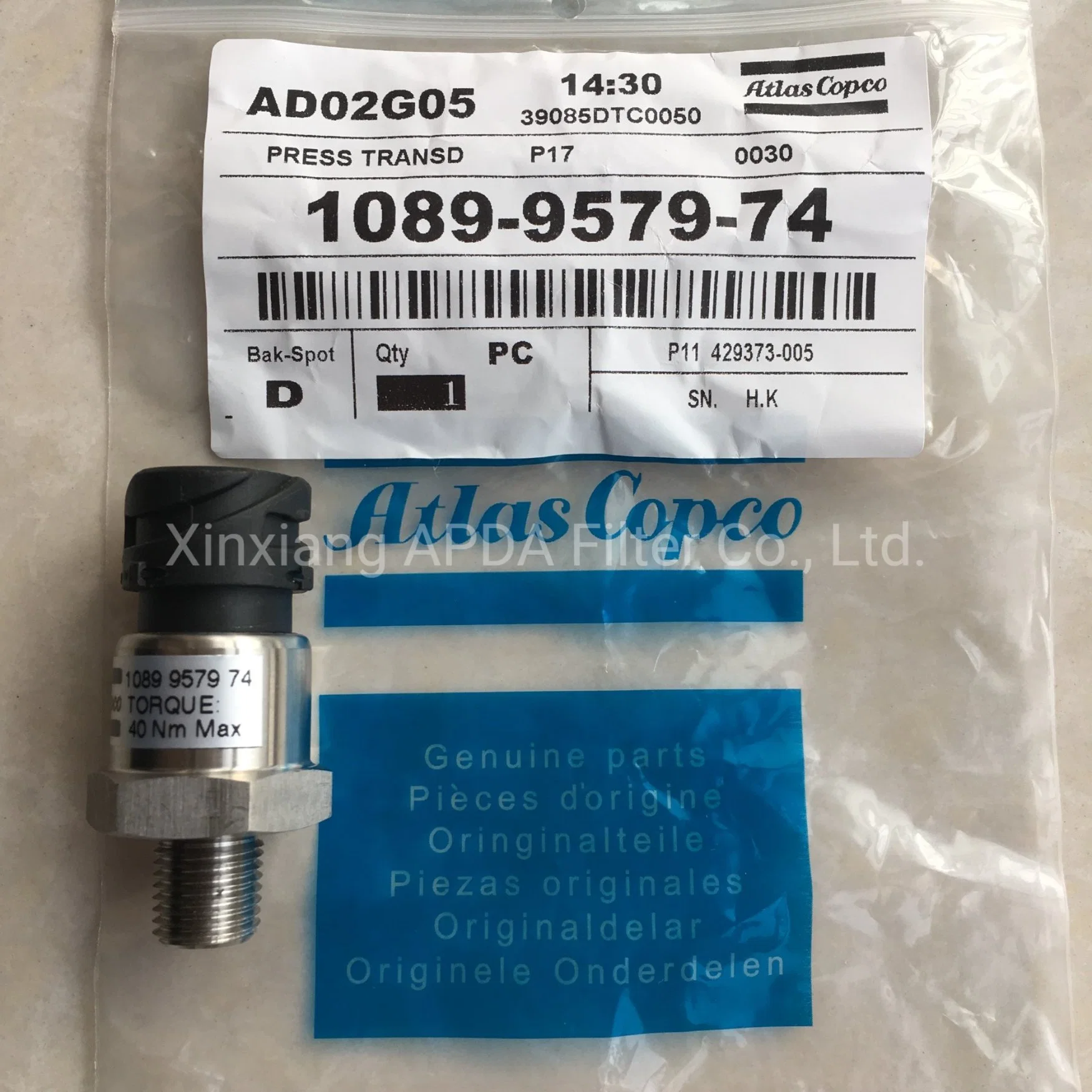 Transductor de sensor de presión de alta calidad 1089957972 1089957974 1089957975 1089957976 se aplican a Atlas Copco