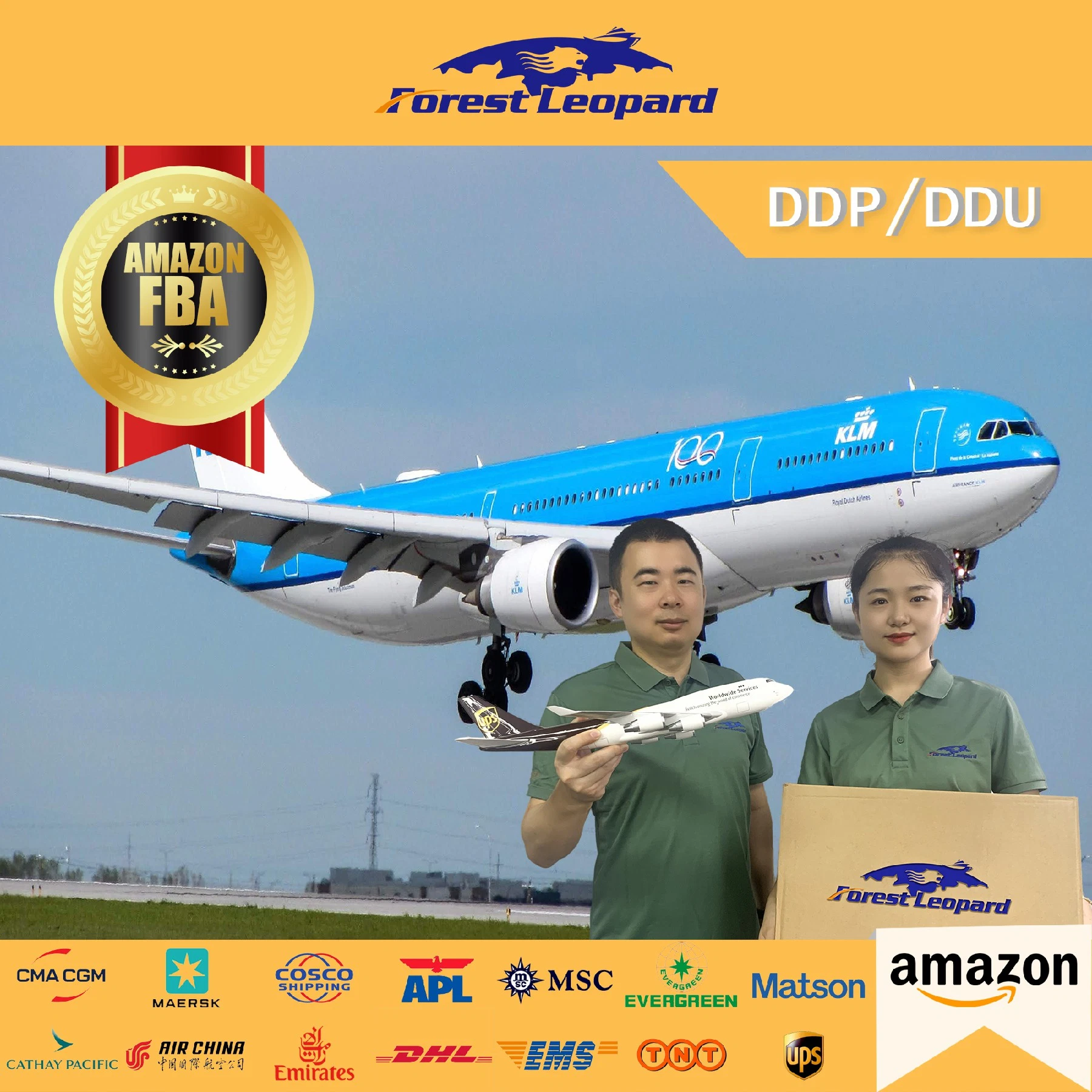 International Logistics DHL FedEx Express Shipping Air Shipment Door to Door Freight Forwarder China to USA/EU/Ca/Au DDP