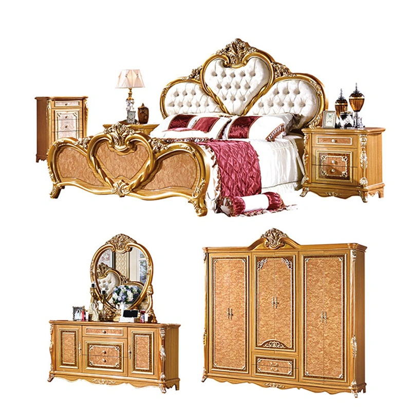 Zhot Sales Antike geschnitzte Holz Schlafzimmer Möbel Sets zum Verkauf