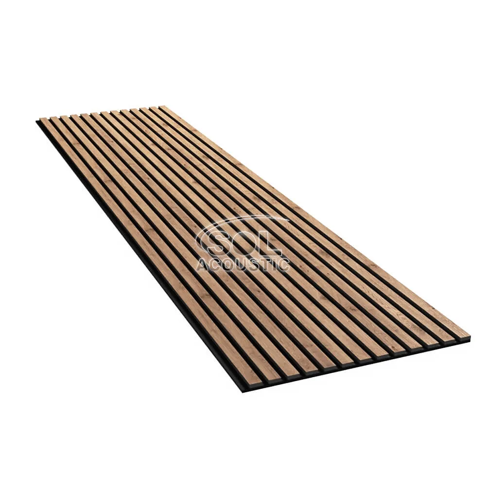 Sol Acoustic Interior Wall Ceiling Decoration Fluted Wood Slat Acoustic Board Panels