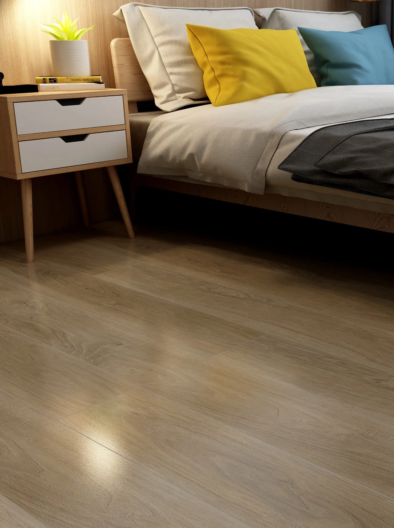 Professional Indoor Home Decoration Wooden Color Laminate Waterproof Stone Plastic Slattedpvc Lvt Spc Click Vinyl Floor