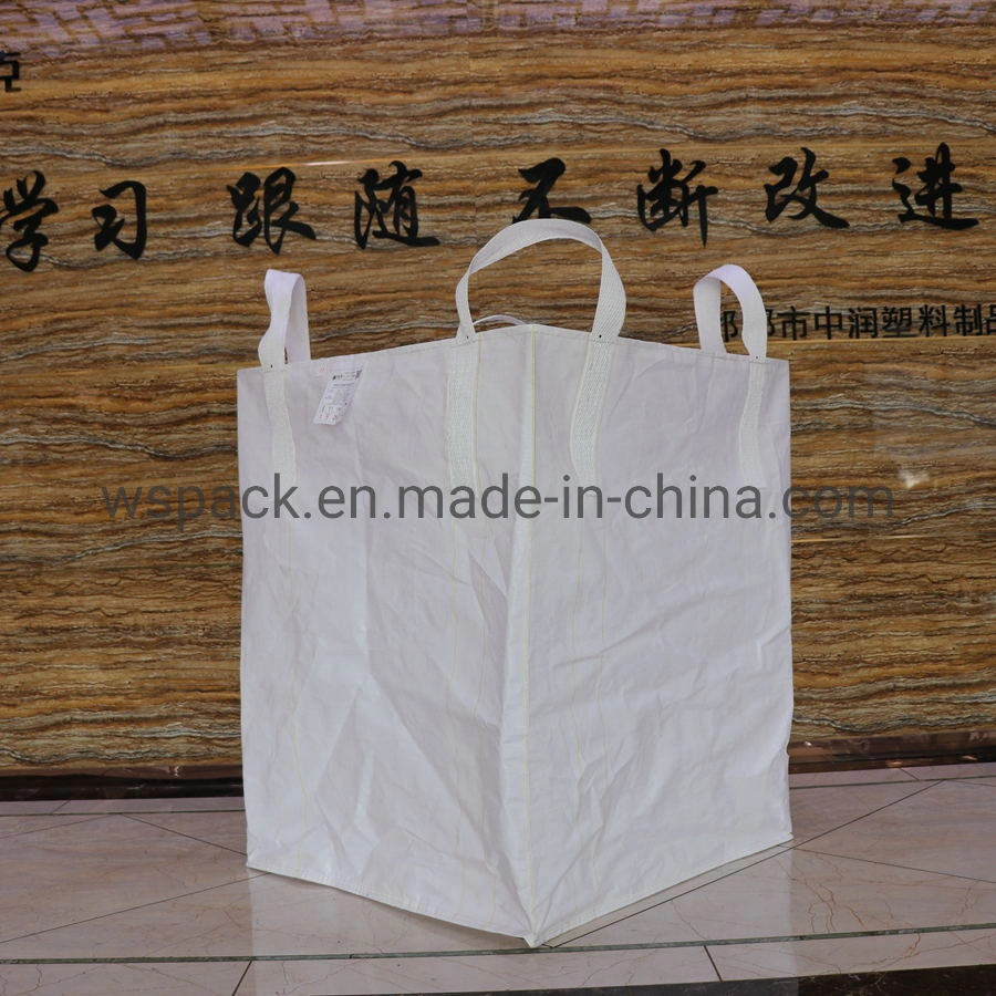 PP Woven Plastic Printed U-Panel Body Super Sack Ton Baffle FIBC Bulk Big Packing Bag with 4 Corner Loops