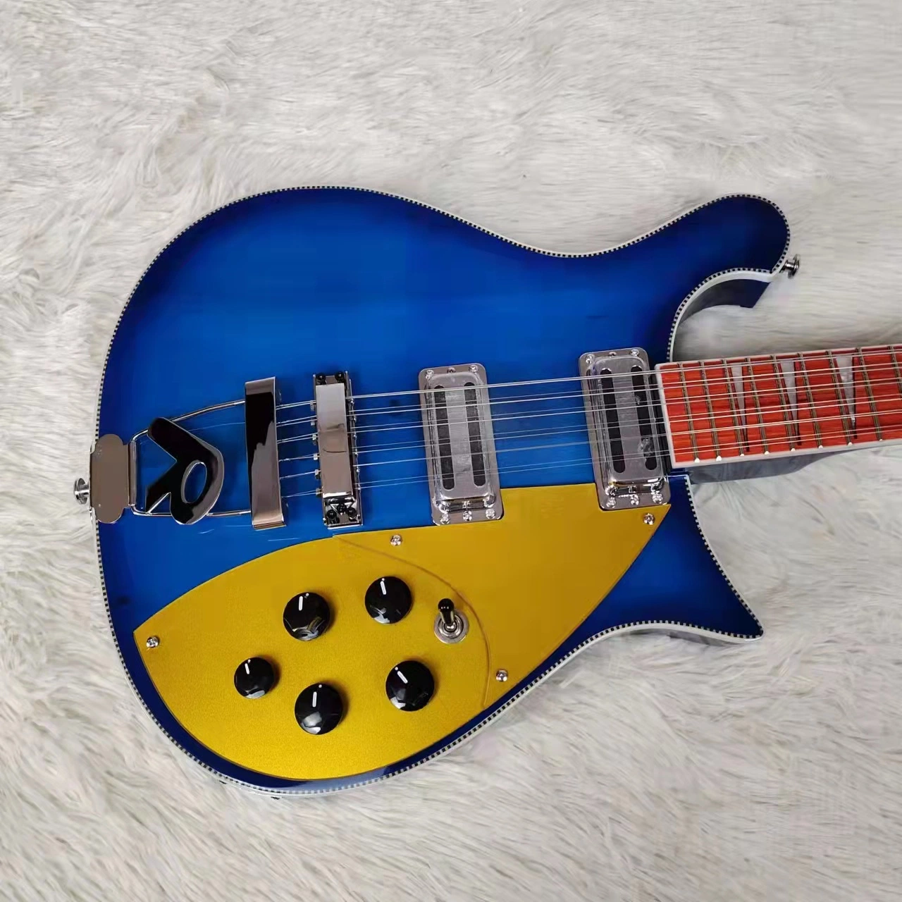 Custom 12 cuerdas Guitarra eléctrica Ricken en color azul de estilo 660.