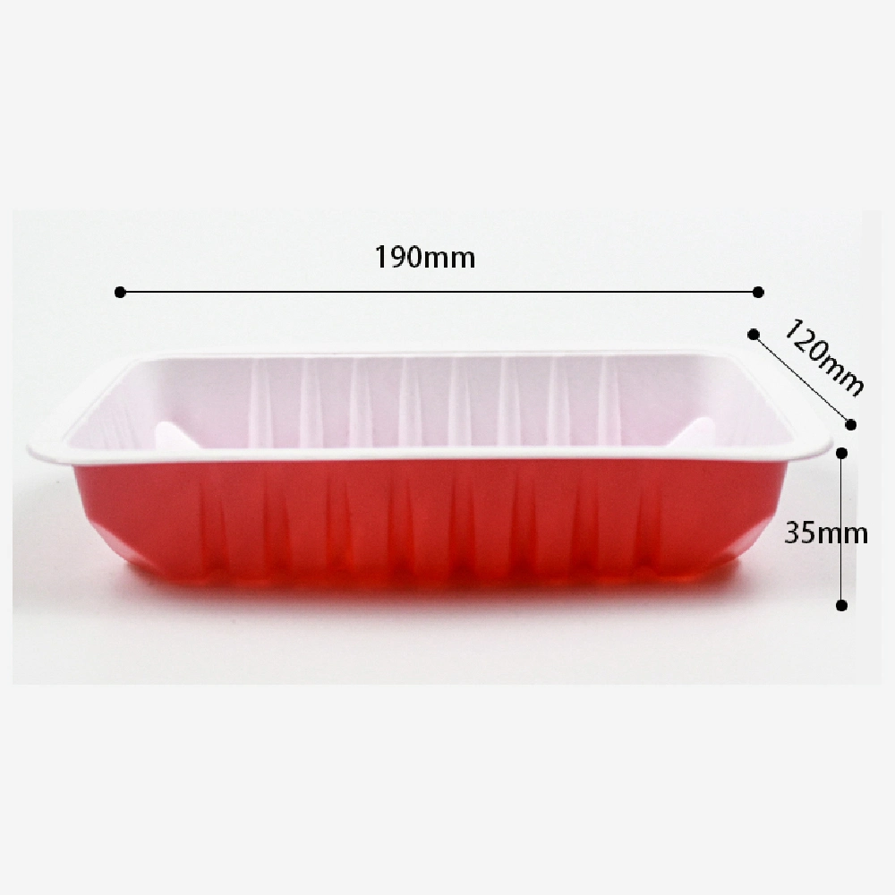 Disposable Plastic Tableware 190mm Length PP Plastic Food Container Red Customizable for Restaurant