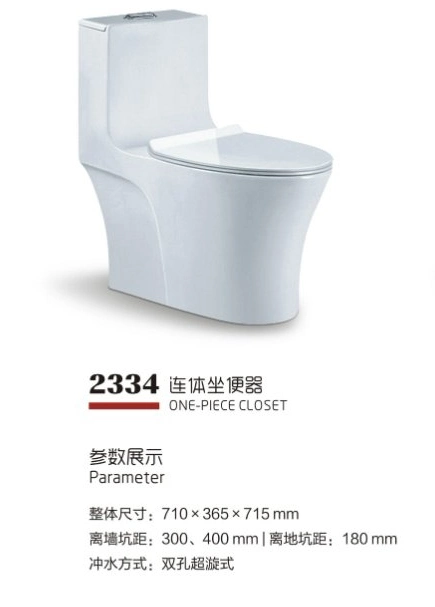 2023 Egns Chaozhou Sanitary Ware New Design One Piece Double Holes Tornado Siphonic Rear Outlet Water Closet S Trap 300mm 400mm Toilet