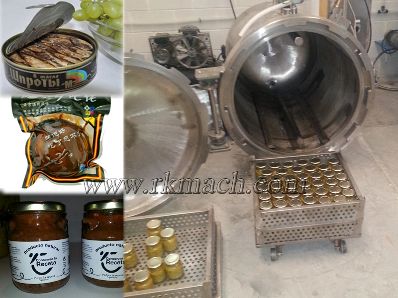 Water Immersion Sterilizer Retort Autoclave for Food and Beverage in Glass Jar