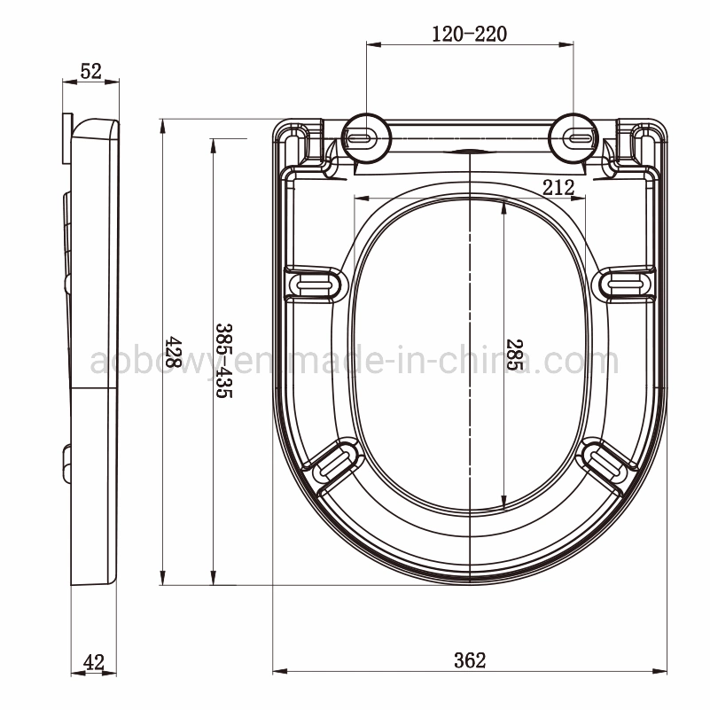 Factory Direct Export Urea Slow-Close Toilet Seat, Elongated, Bathroom Ware (Au145)